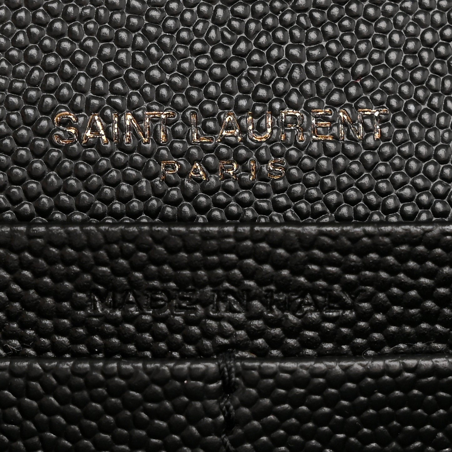 Grain De Poudre Matelasse Chevron Monogram Flap Wallet Black