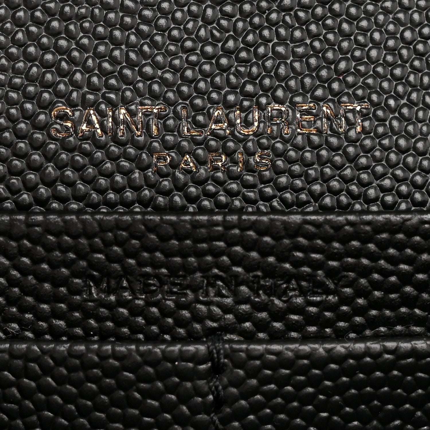 Saint Laurent Grain De Poudre Matelasse Chevron Monogram Flap Wallet Black 6 of 10