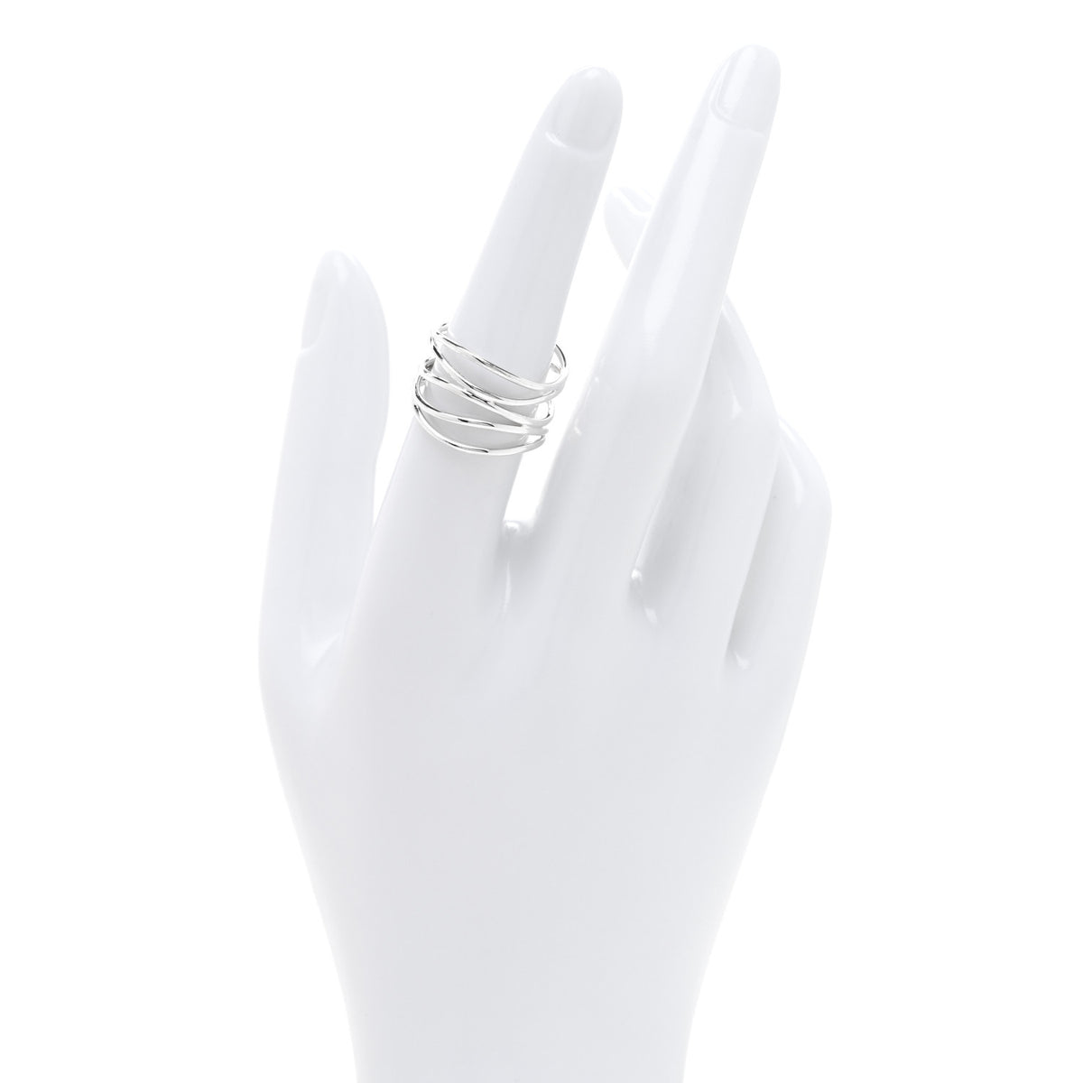Sterling Silver Elsa Peretti 5 Row Wave Ring 54 7