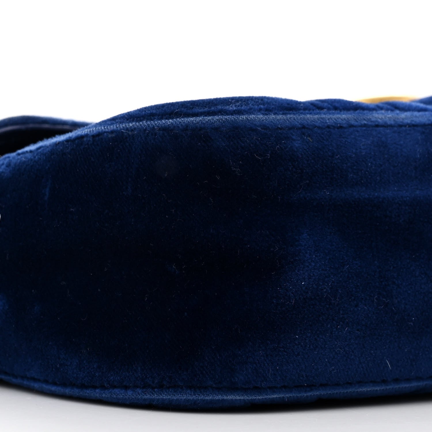Gucci Velvet Matelasse Mini GG Marmont Shoulder Bag Cobalt Blue 9 of 11