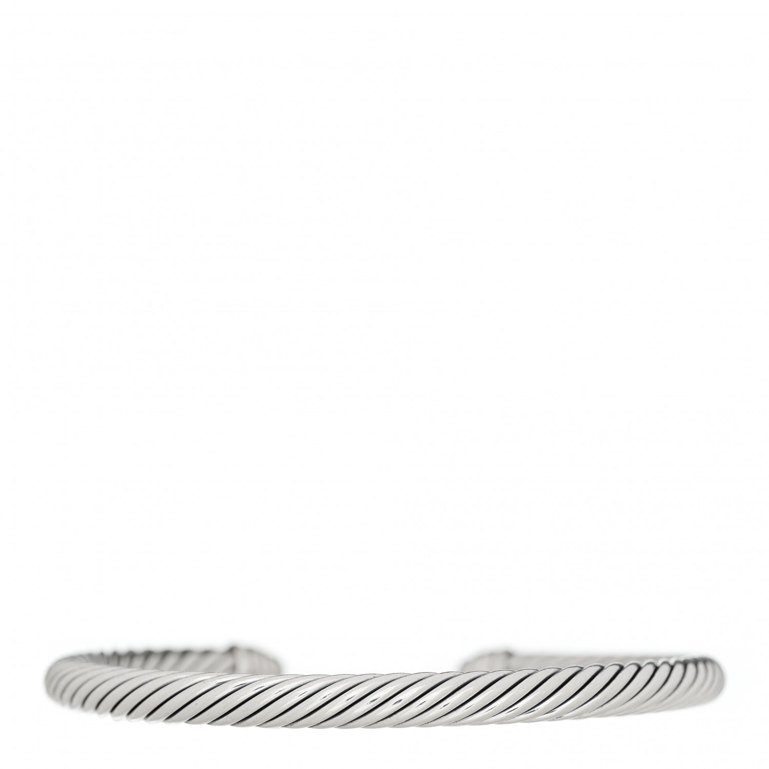 David Yurman Sterling Silver Diamond 5mm Cable Classics Dome Bracelet 2 of 3