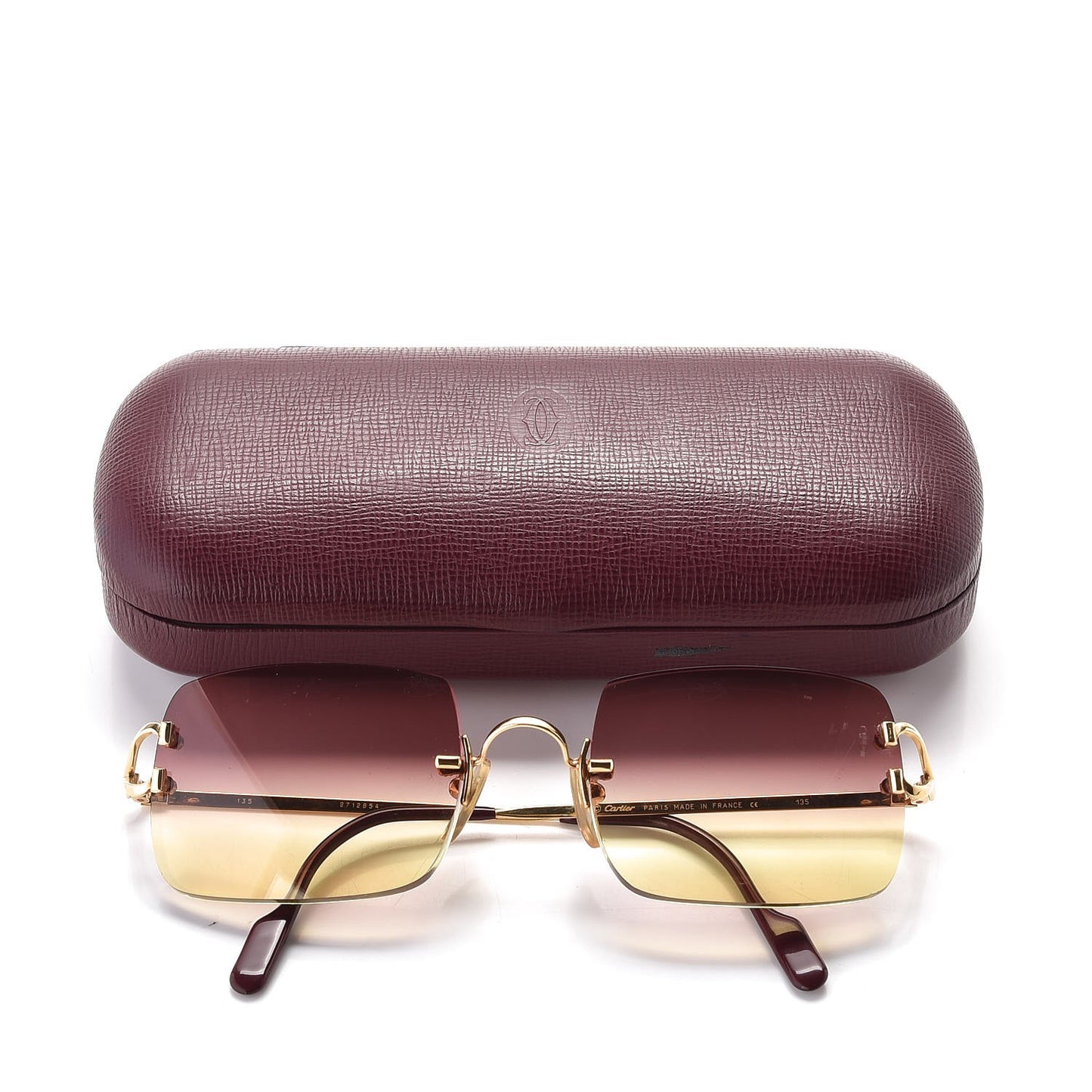 Rimless Gradient Sunglasses Gold