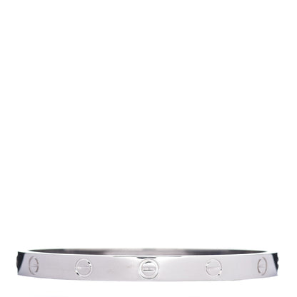 Cartier 18K White Gold LOVE Bracelet 18 3 of 5