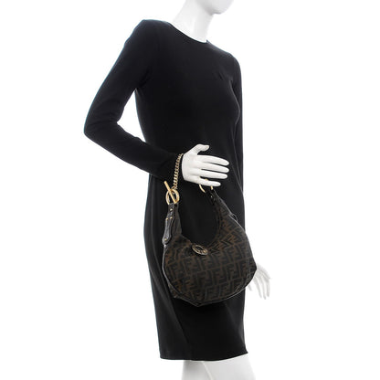Fendi Zucca Small Chef Chain Hobo Tobacco 2 of 9