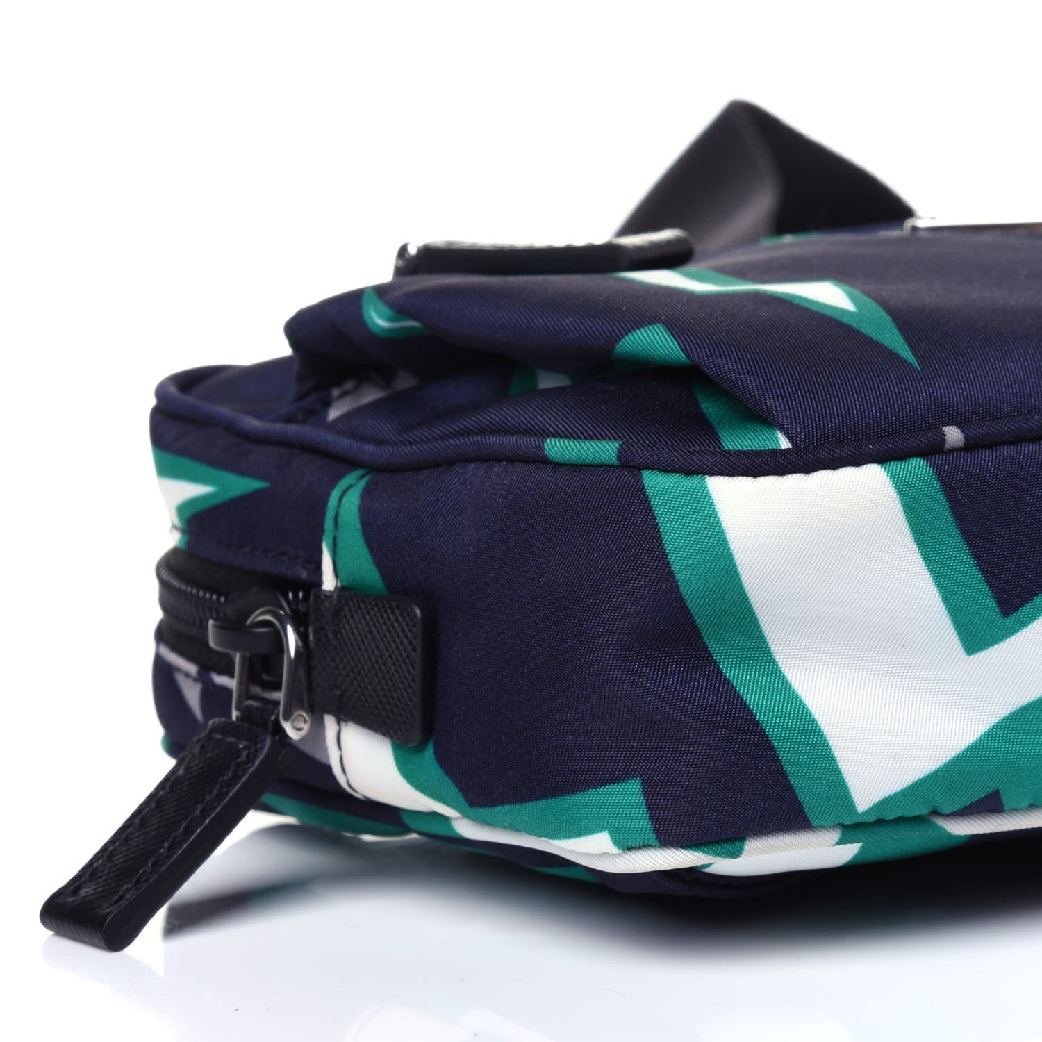 Prada X UNIVERSAL STUDIOS Tessuto Nylon Thunder Frankenstein Belt Bag Blu Smeraldo 7 of 9