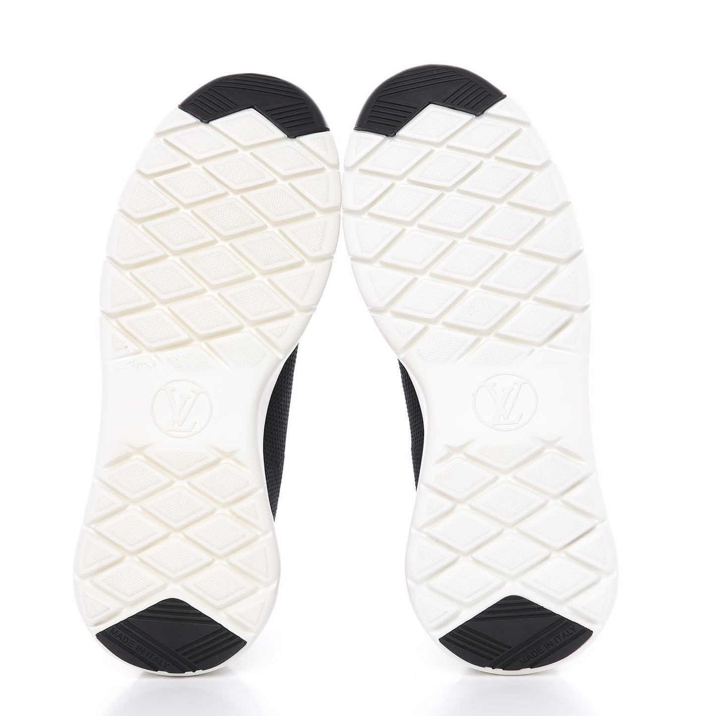 Stretch Fabric LV Black Heart Sock Sneaker 37 Black