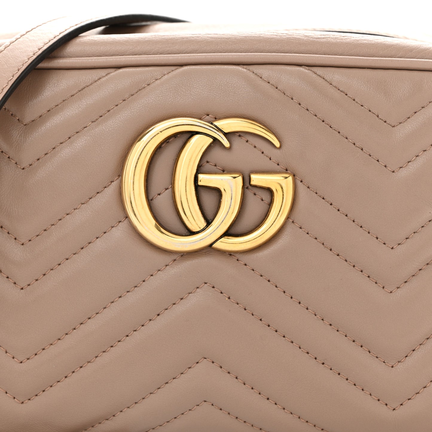 Calfskin Matelasse Small GG Marmont Chain Shoulder Bag Porcelain Rose