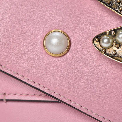 Gucci Nappa Pearl Studded Mini Queen Margaret Broadway Shoulder Bag Sugar Pink 26 of 28
