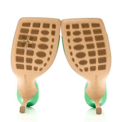 Bottega Veneta Lambskin Stretch Mule Sandals 38.5 Acid Turquoise 5 of 9
