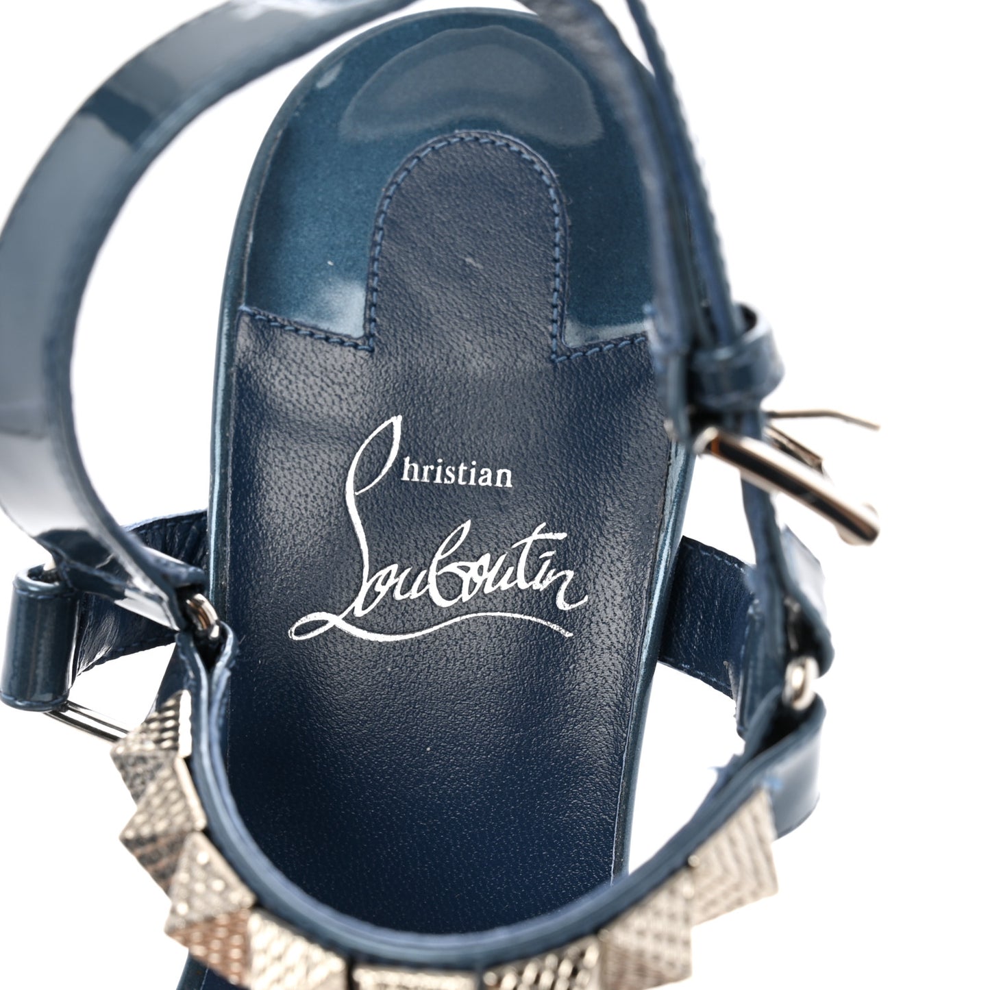 Patent Pyraclou 110 Wedge Sandals 41 Blue