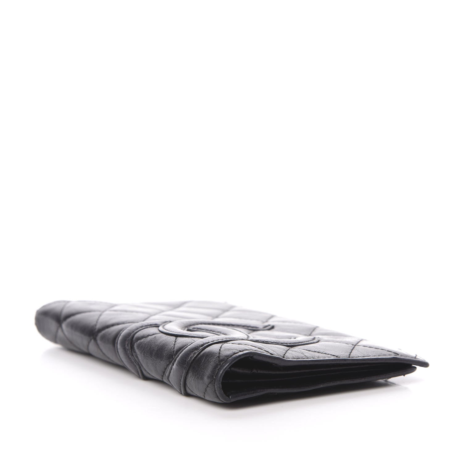 Chanel Calfskin Quilted Cambon Yen Wallet Black 4 of 7