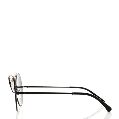 Chanel Pearl Round Sunglasses 4234-H Black 3 of 9