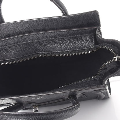 Celine Drummed Calfskin Nano Luggage Black 5 of 17