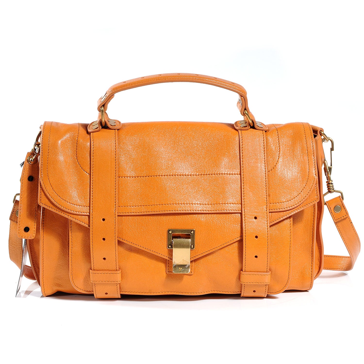 Proenza Schouler Lambskin PS1 Medium Satchel Saffron 1 of 7