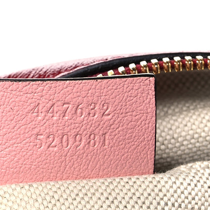 Gucci Azalea Calfskin Enamel Matelasse Diagonal Small Torchon GG Marmont Chain Shoulder Bag New Cherry Red Wild Rose 7 of 12