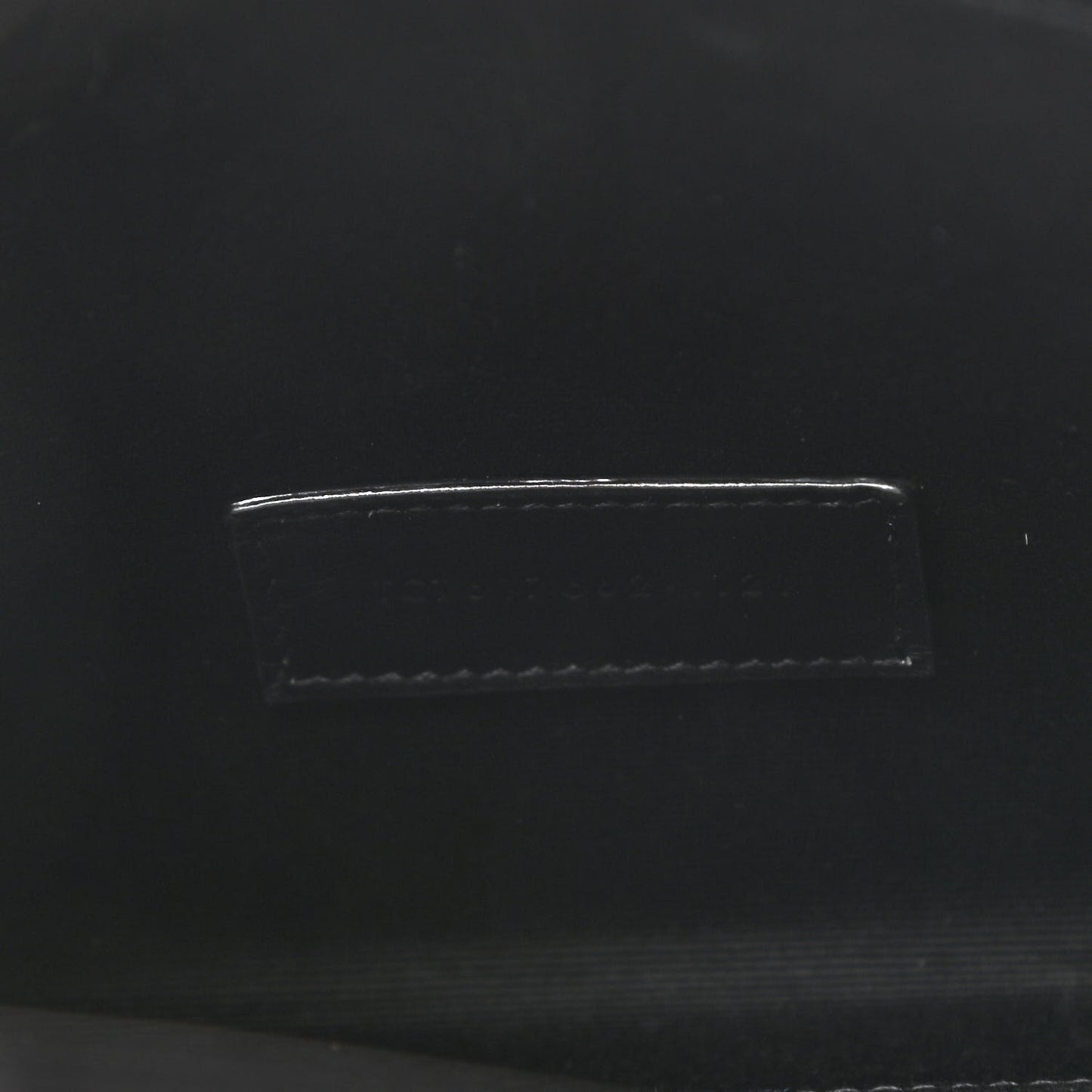 Grain De Poudre Matelasse Chevron Monogram Envelope Clutch Black