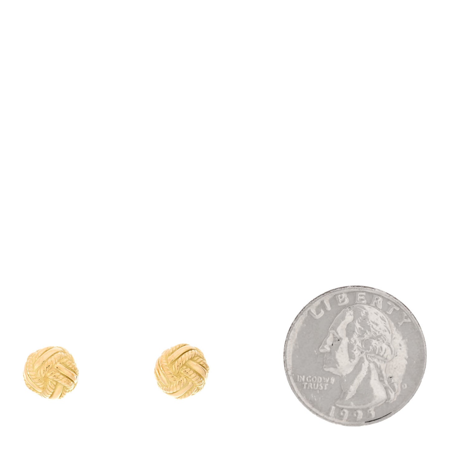 18K Yellow Gold Twist Knot Earrings