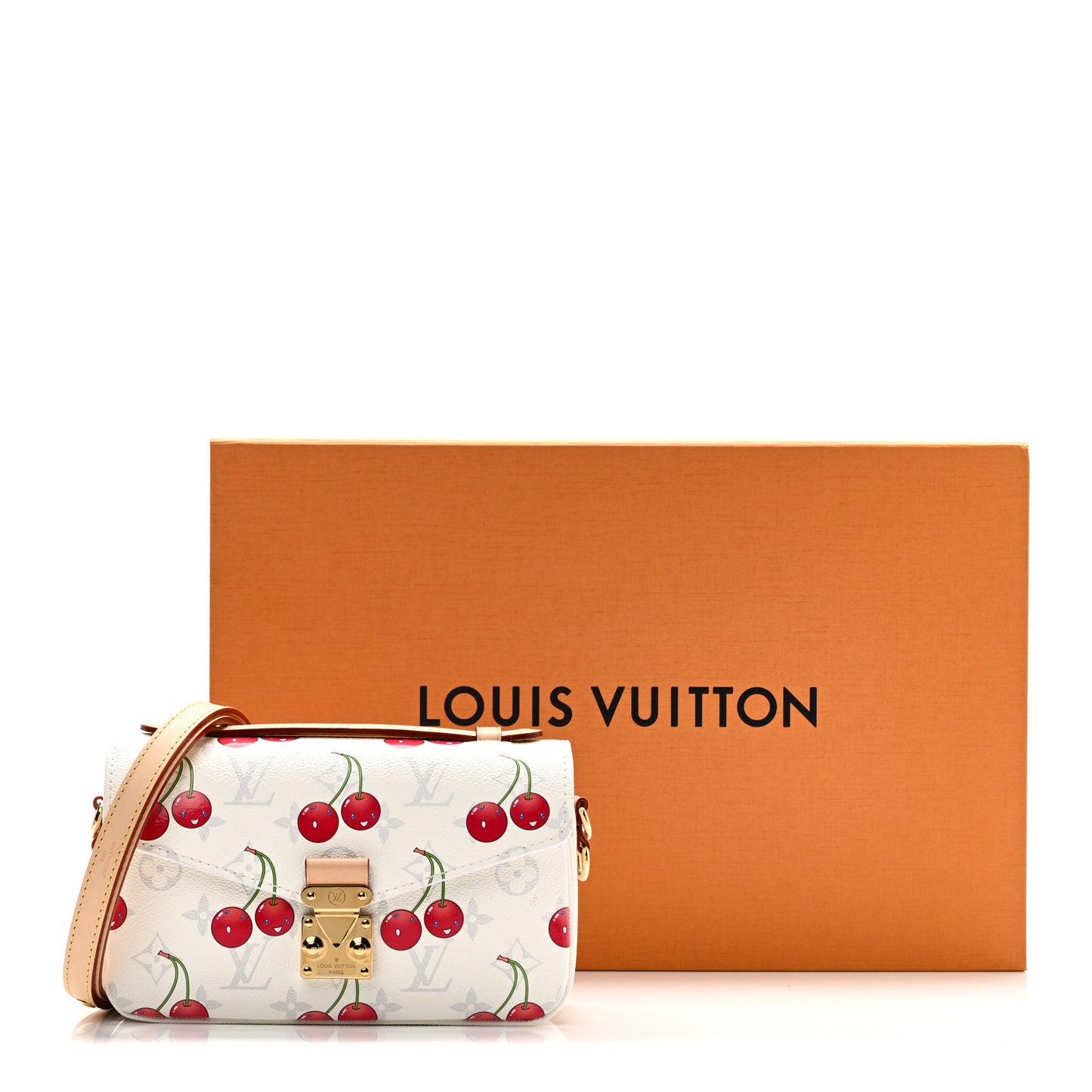 LV X TM Monogram Cerises Pochette Metis East West White