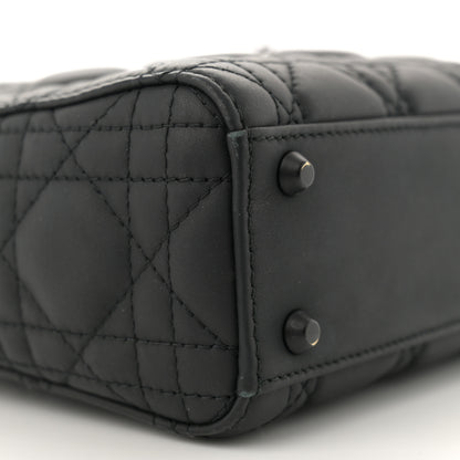 Christian Dior Ultra Matte Calfskin Cannage Mini Lady Dior Black 9 of 13