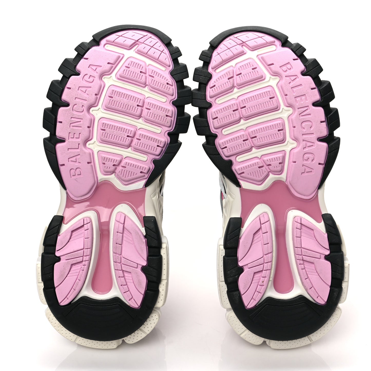 Rubber Mesh Tri-Color Womens Track.2 Open Sneakers 37 Pink Grey White