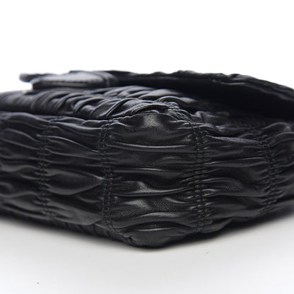 Prada Nappa Gaufre Flap Chain Shoulder Bag Black 8 of 9