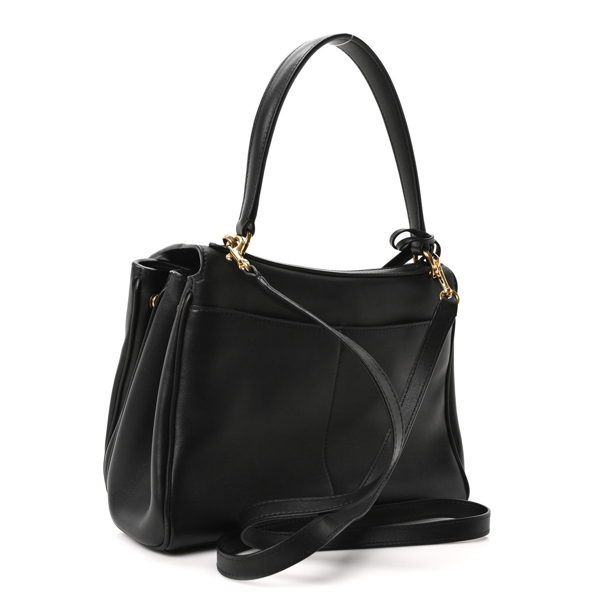 Balenciaga Natural Smooth Calfskin Small Rodeo Top Handle Handbag Black 3 of 10