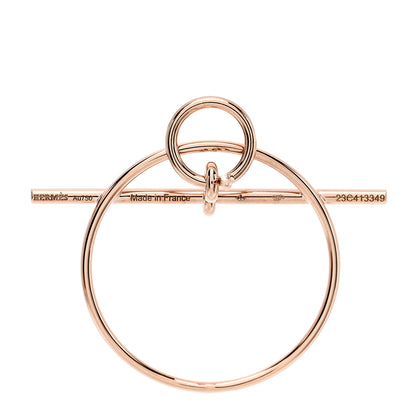 Hermes 18K Rose Gold PM Loop Earrings 4 of 5