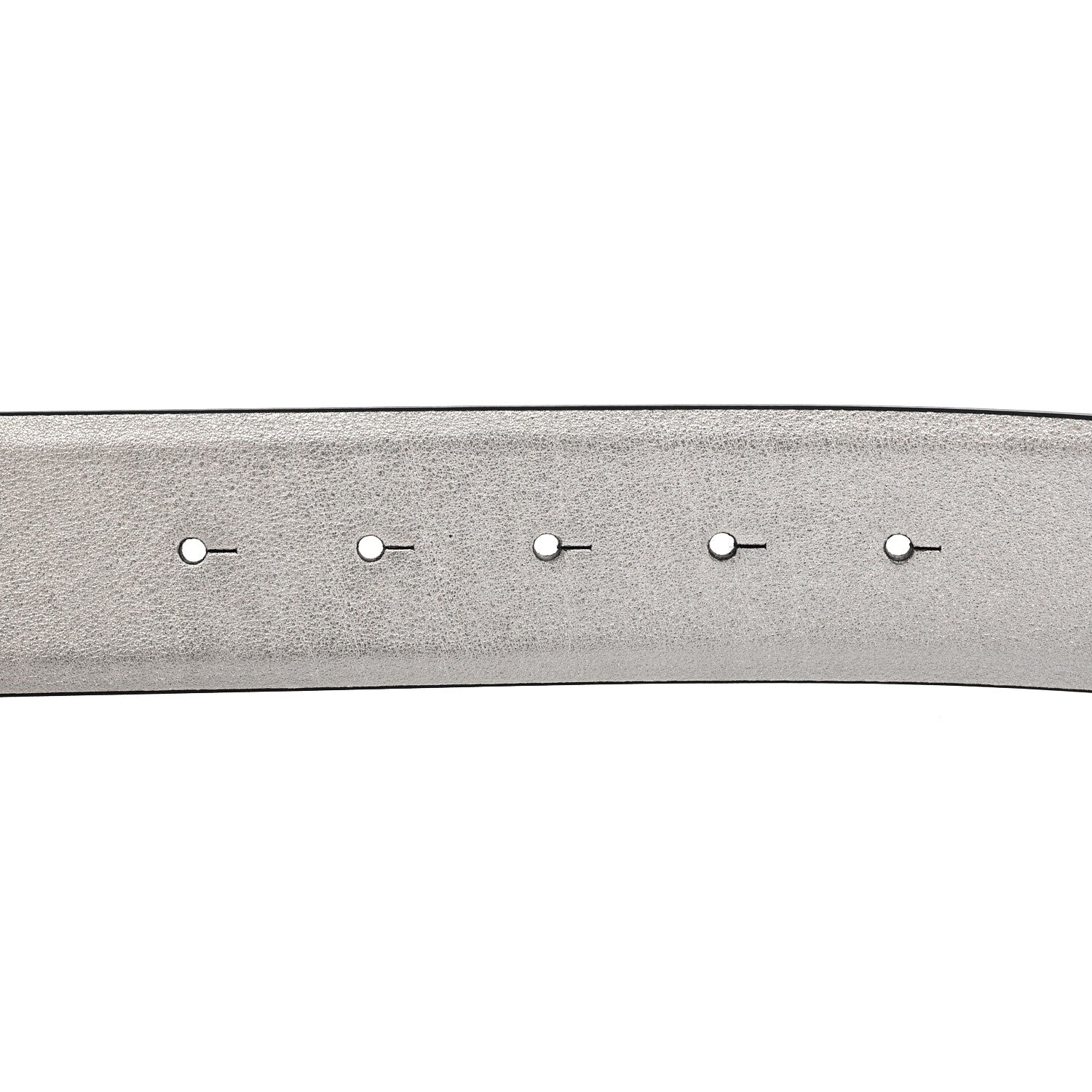Valentino Garavani Metallic Calfskin Crystal VLogo 40mm Belt 95 38 Silver 3 of 5
