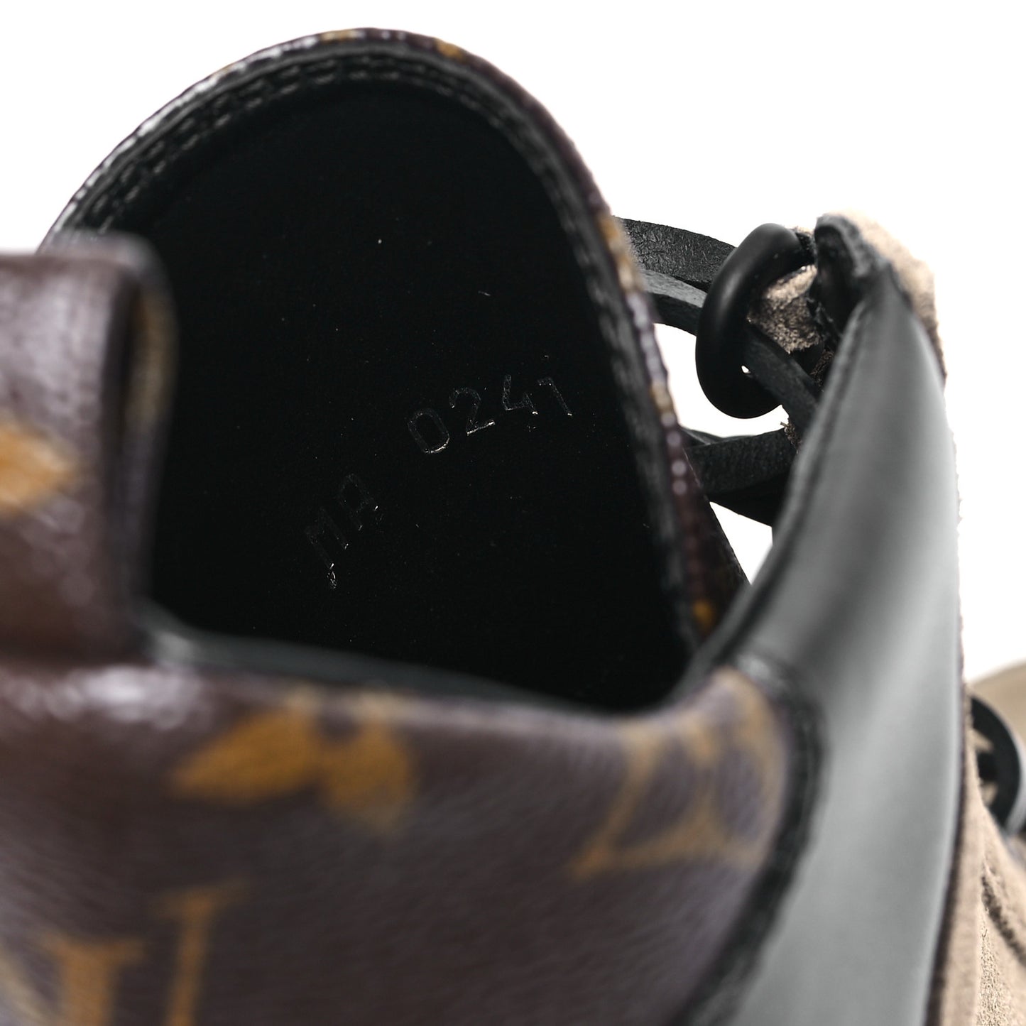 Suede Calfskin Monogram Laureate Platform Desert Boots 41 Taupe