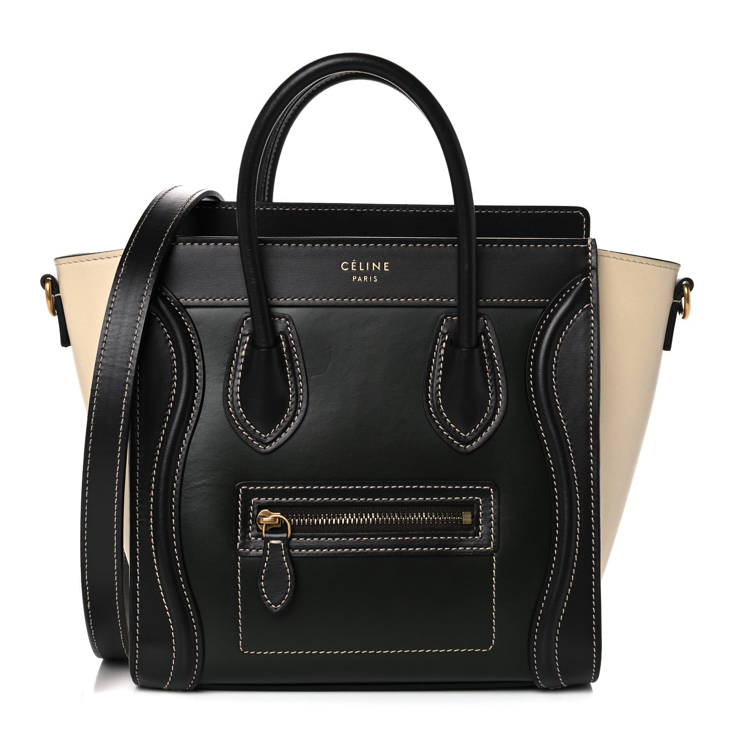 Celine Satin Calfskin Nano Tri-Color Luggage Light Emerald 1 of 13