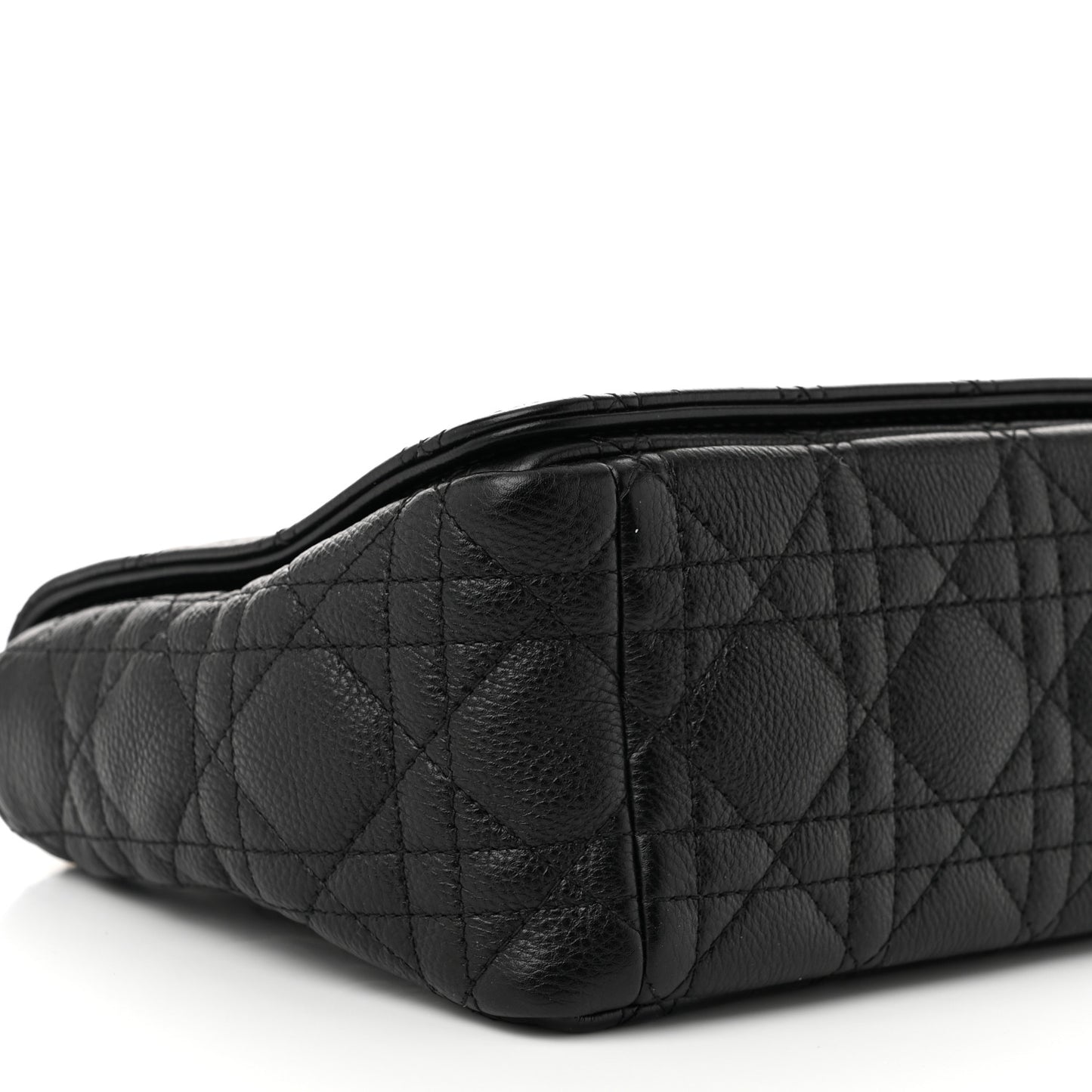Calfskin Cannage Medium Caro Bag Black