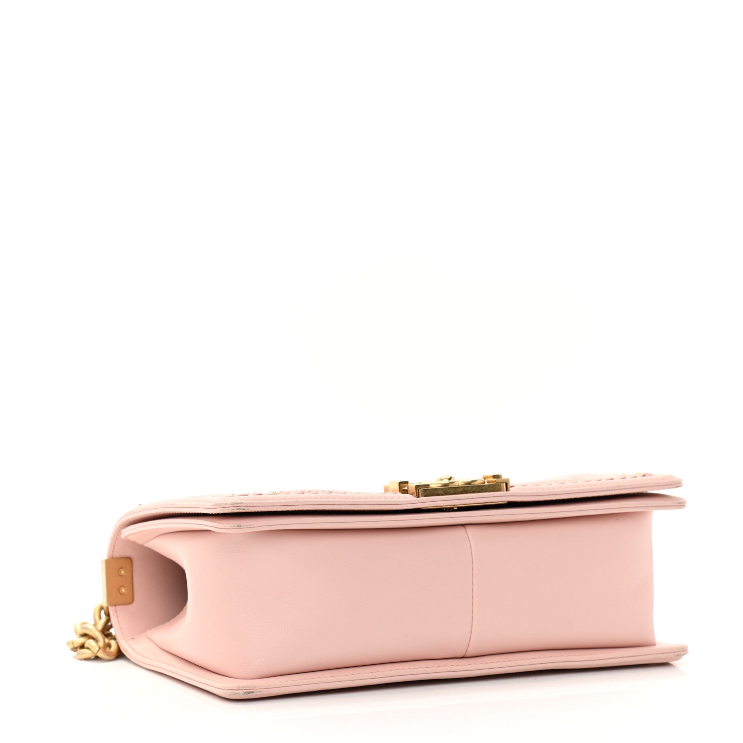 Chanel Lambskin Quilted Medium Chain Detail Boy Flap Light Pink 4 of 11