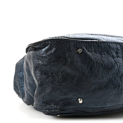Chloe Metallic Calfskin Large Paddington Tote Blue 8 of 9