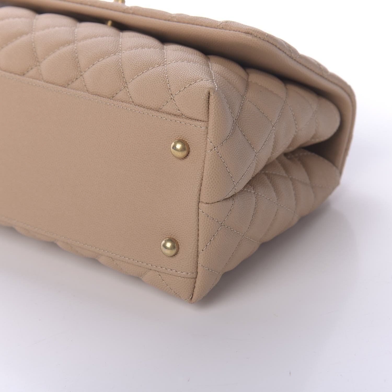 Chanel Caviar Lizard Embossed Quilted Small Coco Handle Flap Beige 6 of 9