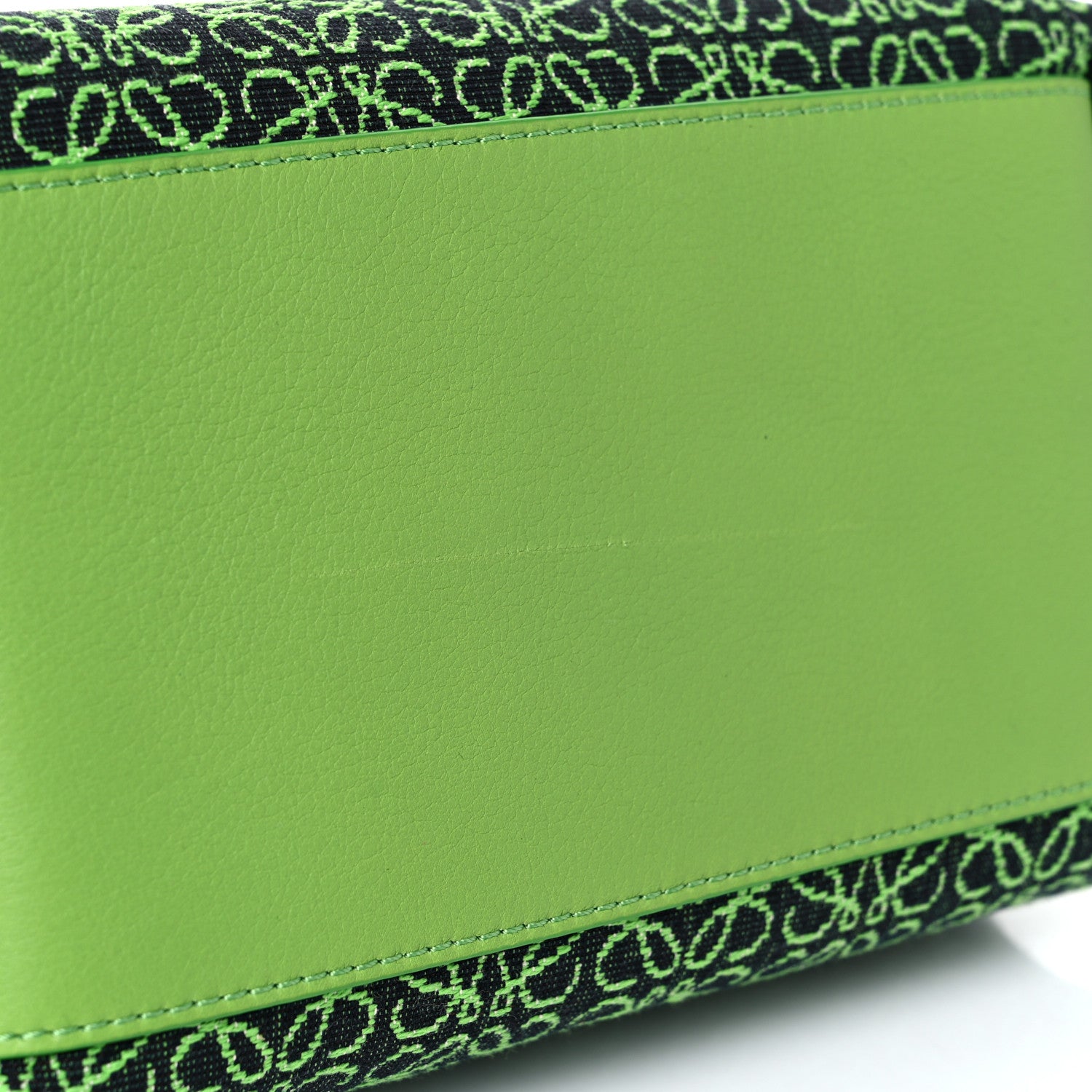 Loewe Jacquard Anagram Calfskin Small Cubi Bag Apple Green 9 of 11