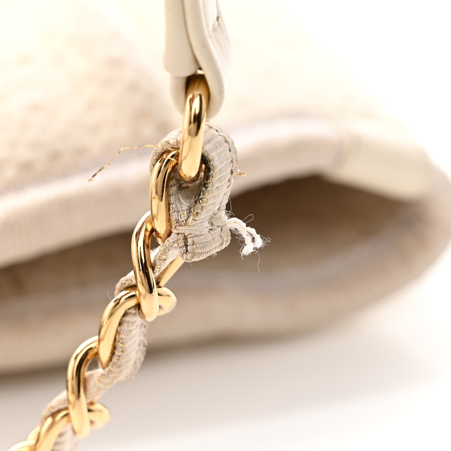 Chanel Lurex Boucle Small Deauville Tote Ivory 13 of 14