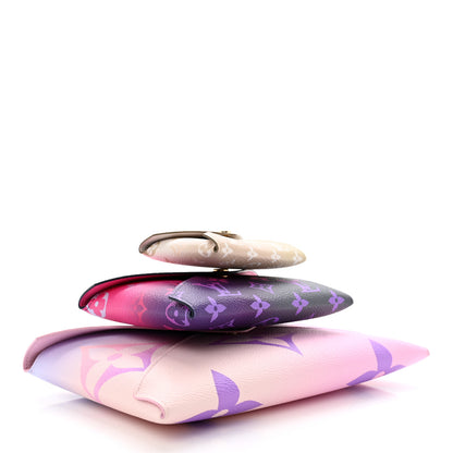 Louis Vuitton Monogram Giant Spring in the City Kirigami Pochette Set Sunrise Pastel Midnight Fuchsia Sunset Kaki 5 of 12