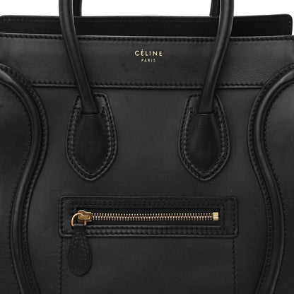 Celine Smooth Calfskin Micro Luggage Black 9 of 11