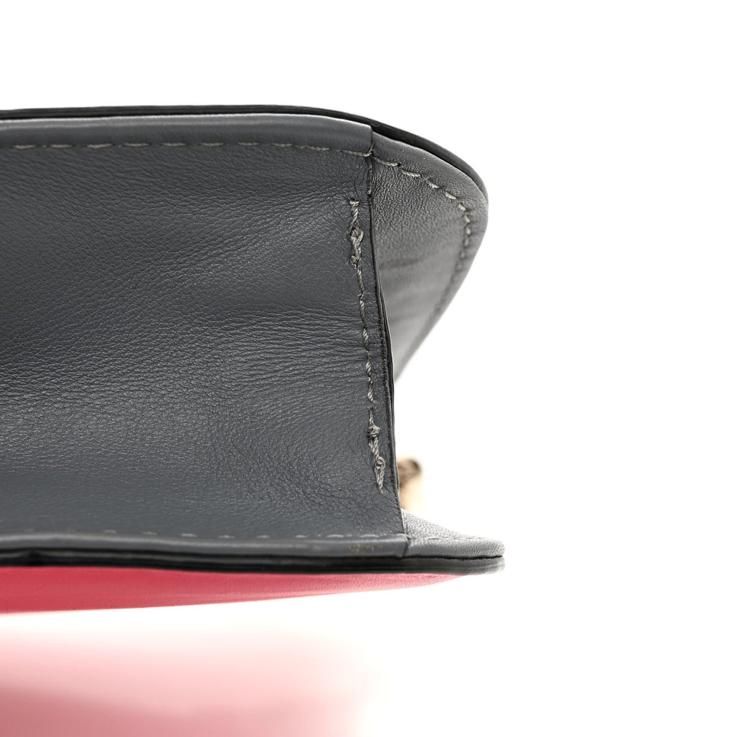 Vitello Medium Glam Lock Rockstud Flap Deep Rose Scarlet Grey Green
