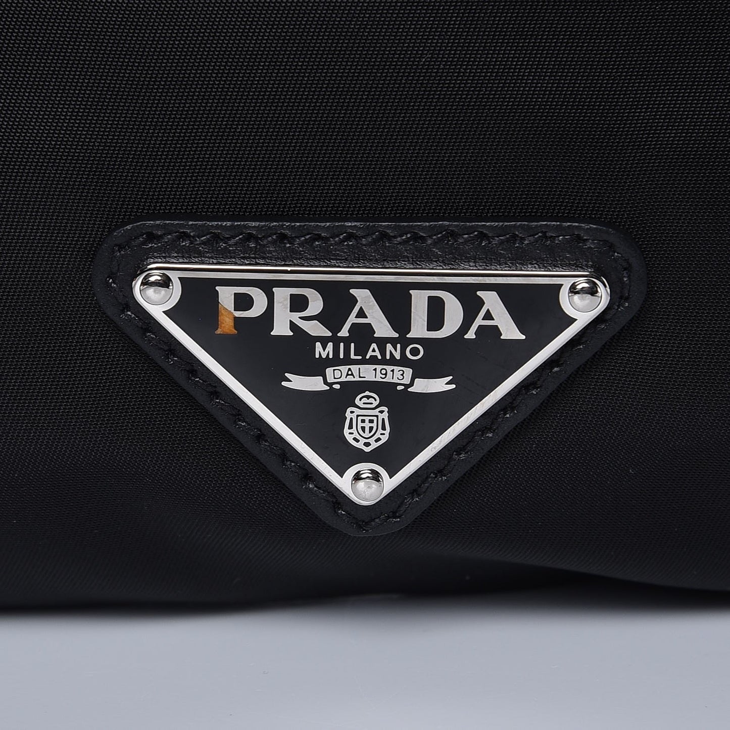 Nylon Beaded Small Drawstring Bag Black