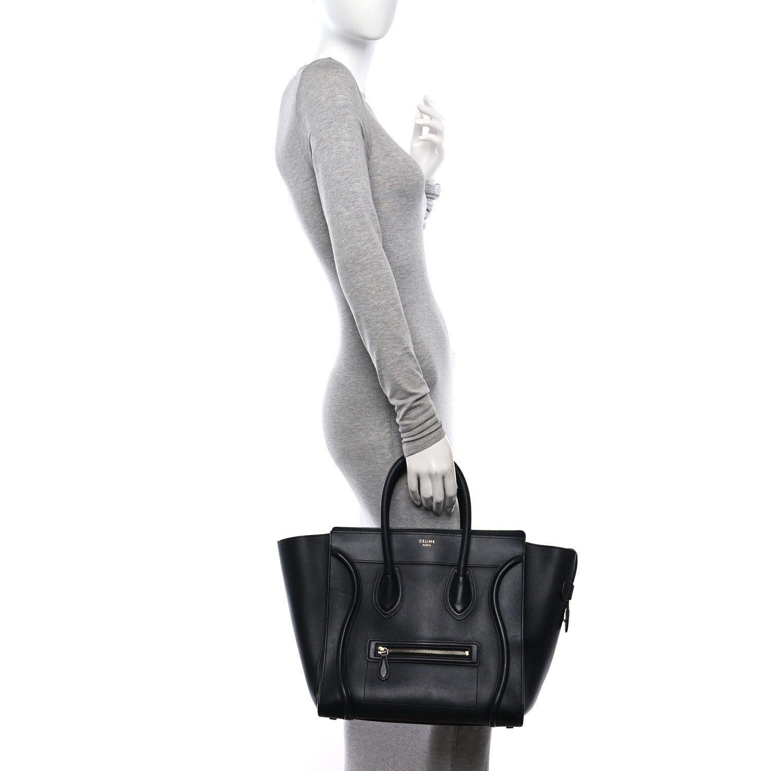 Celine Smooth Calfskin Mini Luggage Black 2 of 19