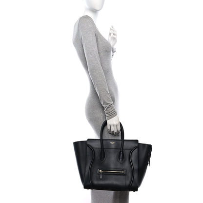 Celine Smooth Calfskin Mini Luggage Black 2 of 19