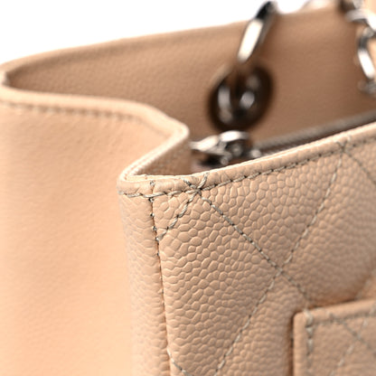 Chanel Caviar Quilted Grand Shopping Tote GST Beige 12 of 13