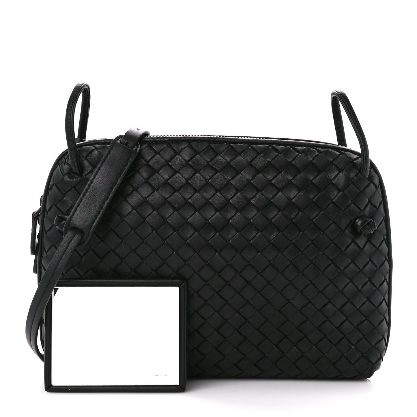 Nappa Intrecciato Nodini Crossbody Messenger Black