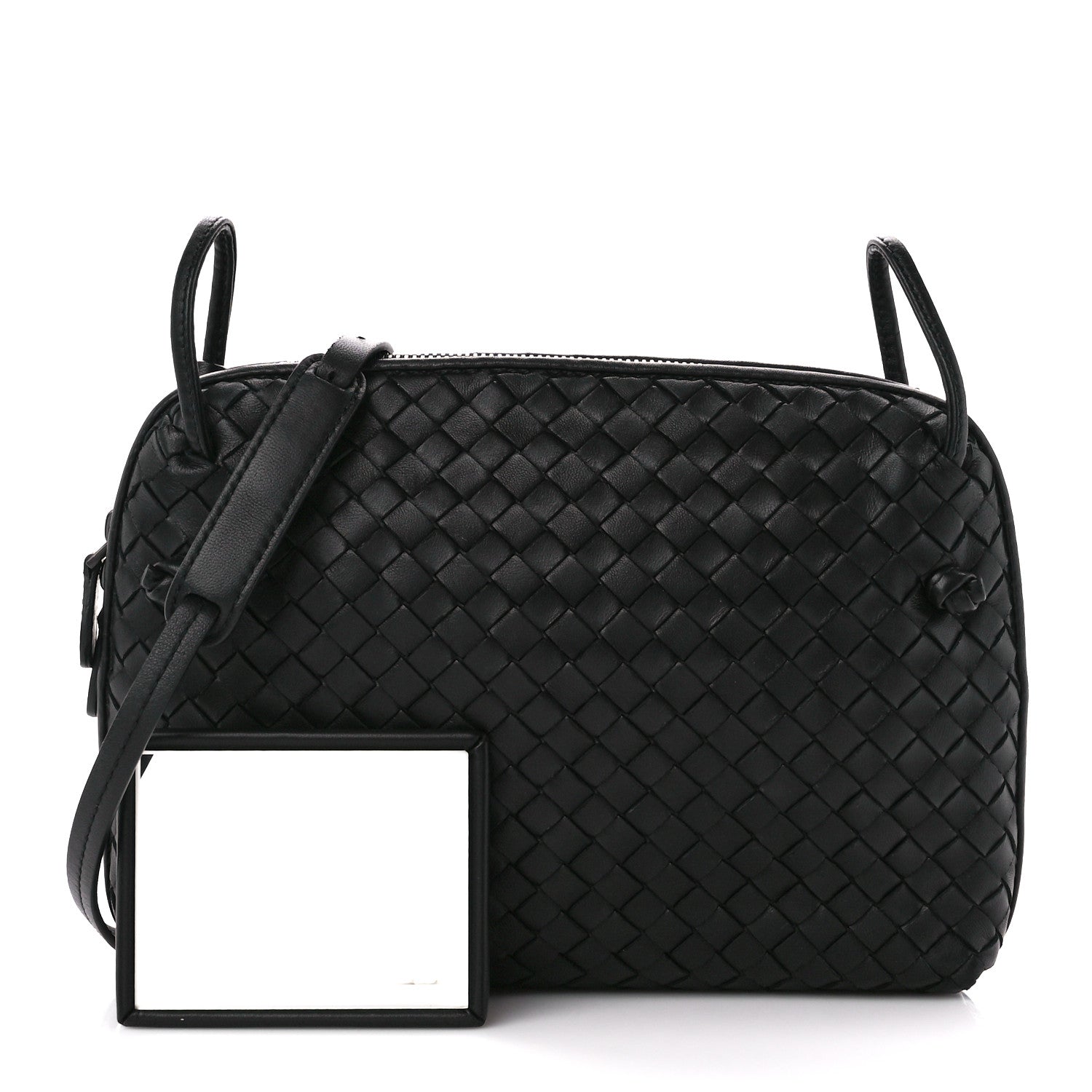 Bottega Veneta Nappa Intrecciato Nodini Crossbody Messenger Black 1 of 13