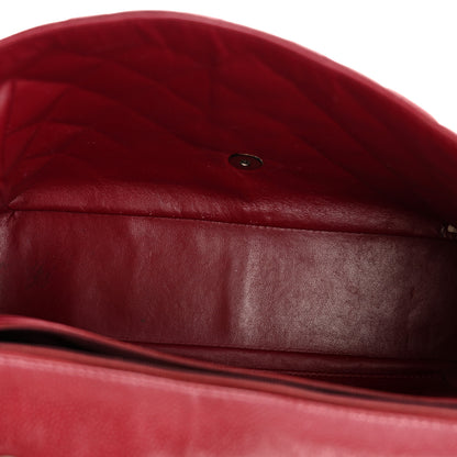 Chanel Caviar Quilted Jumbo Double Flap Dark Red 5 of 13