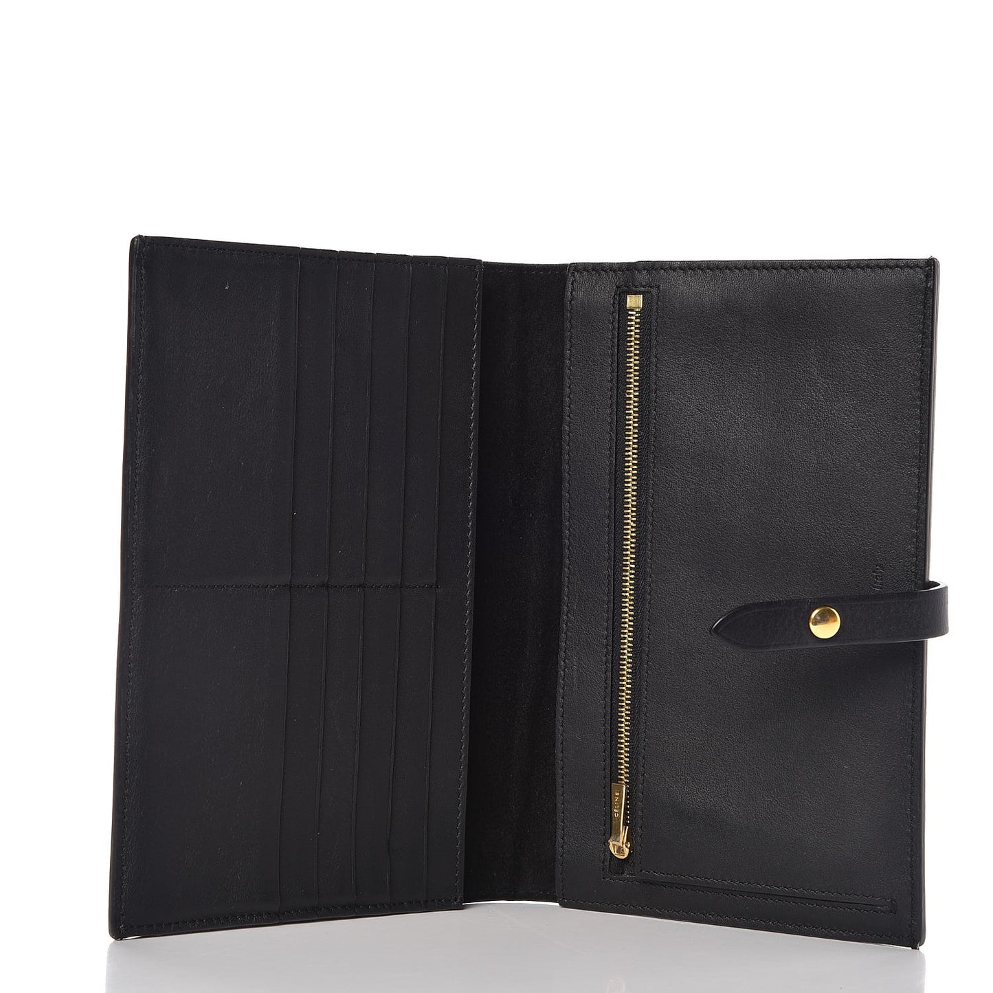 Lizard Calfskin Large Multifunction Strap Wallet Natural