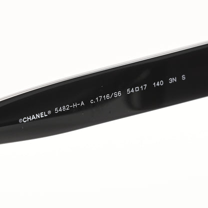 Chanel Acetate Polarized Pearl CC Square Sunglasses 5482-H-A Black 5 of 8