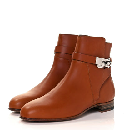 Hermes Calfskin Neo Low Boots 37 Natural 3 of 8