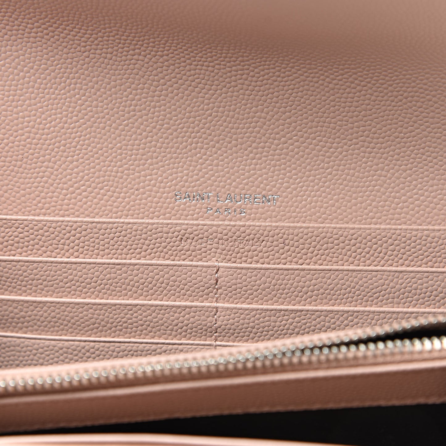 Grain De Poudre Matelasse Chevron Monogram Wallet Pale Pink